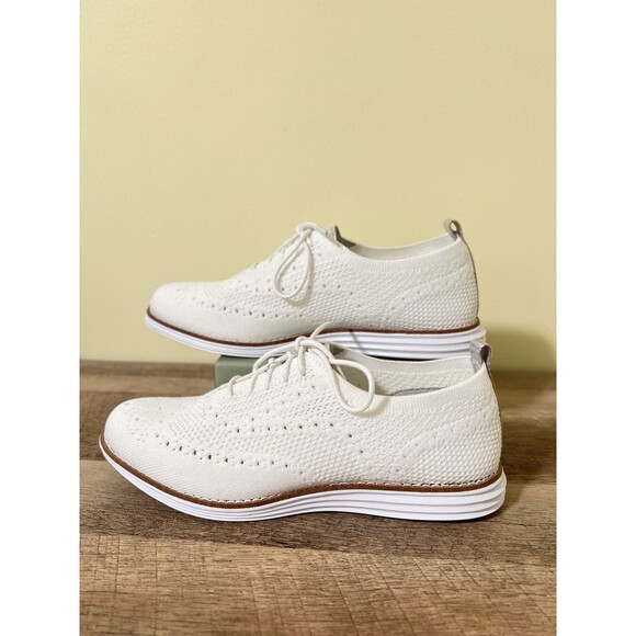 Cole Haan Shoes - Cole Haan GrandPro Stitchlite Oxford Shoes White Knit 8.5B Women’s Lightweight